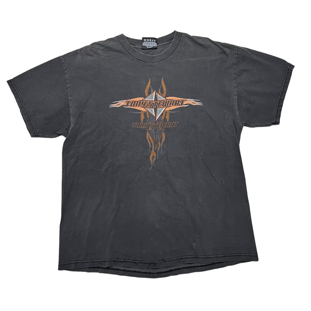 Vintage Tony Stewart Chase Authentics T-Shirt Men’s Size‎ Medium Black - Tribal